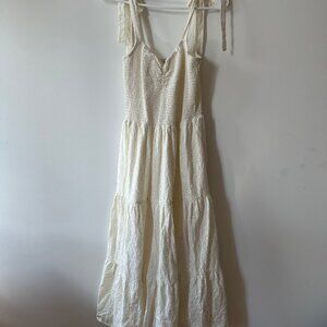 Madewell White Ruffle Summer Dress, XS